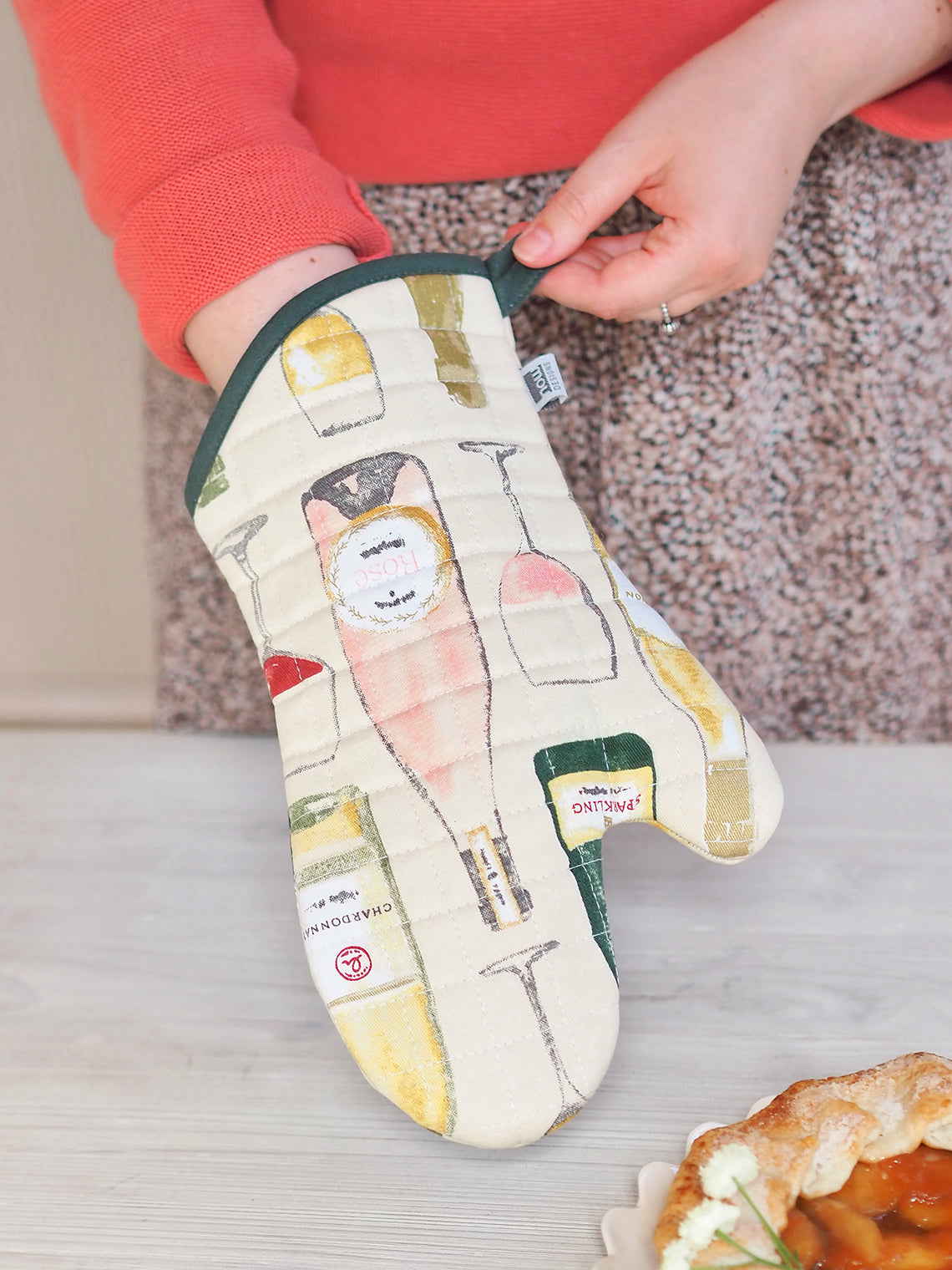 Wine & Dine Oven Mitt - The Cross Decor & Design