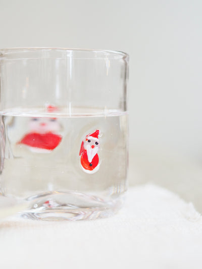Holiday Santa Drinking Glass