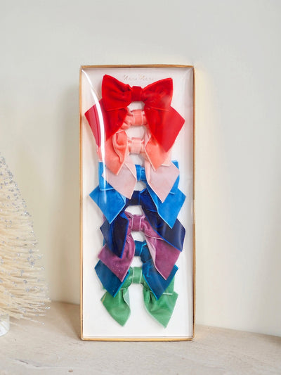 Radiant Velvet Bow Hair Clips