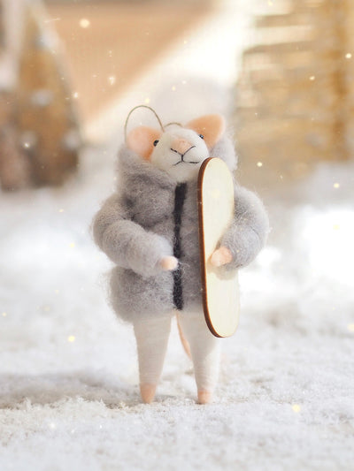 Snowboarding Silas Mouse Ornament