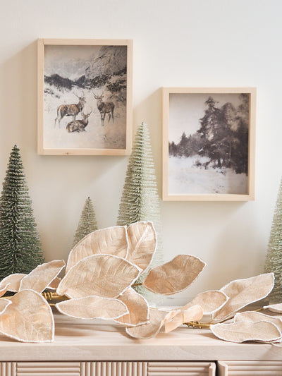 Winter Deer Framed Print 8.5x7