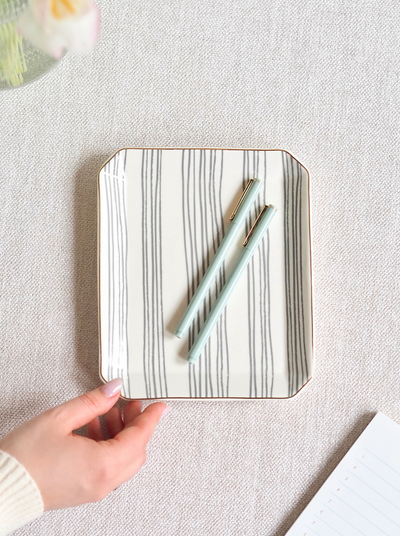 Stripes Trinket Tray - The Cross Decor & Design