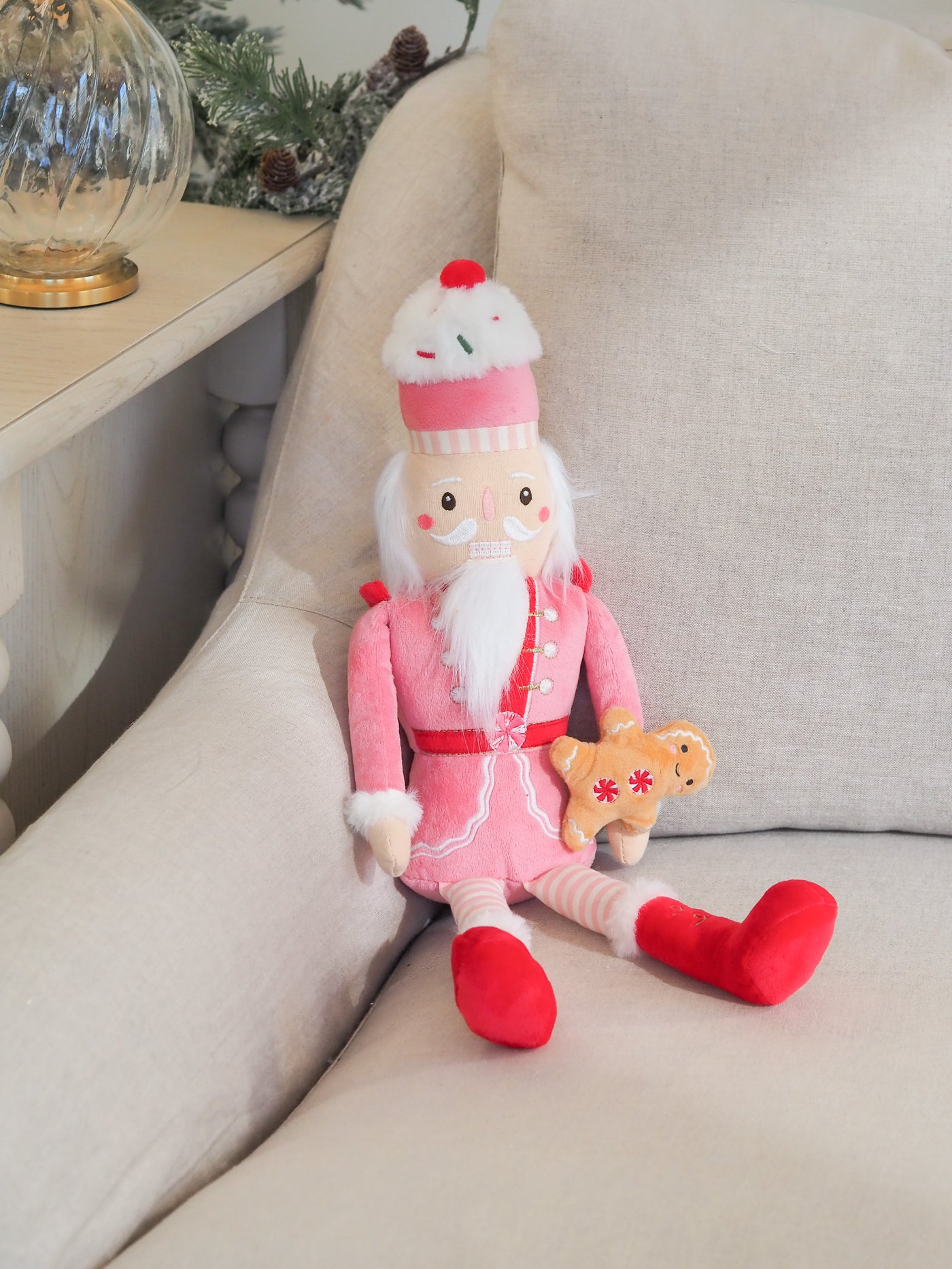 Pink Gingerbread Nutcracker Doll