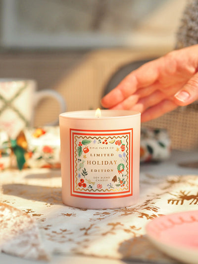 Holly Jolly Nutcracker Candle