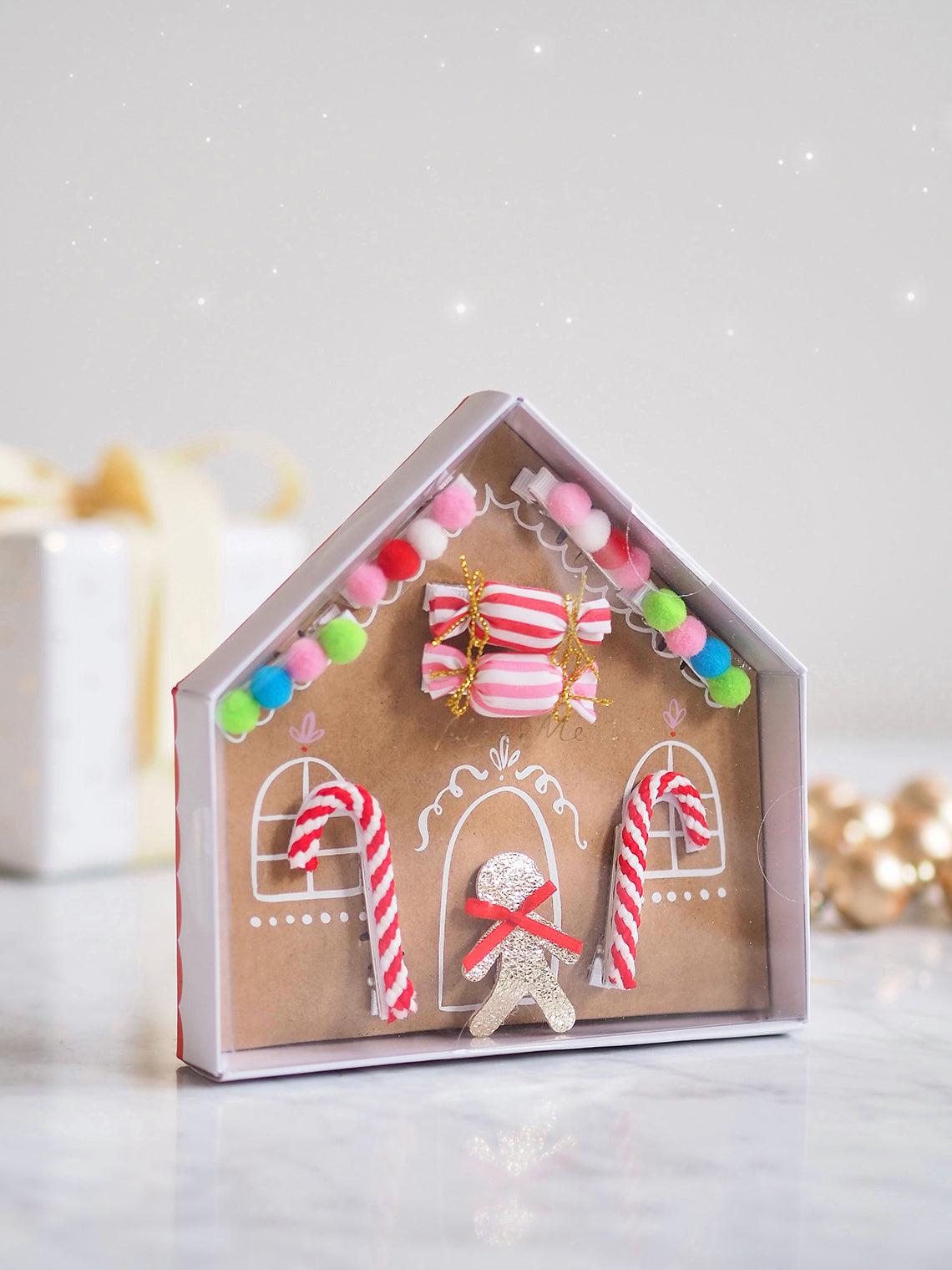 Gingerbread House Hair Clips