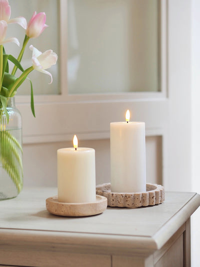 Battery Operated Sand Pillar Candle - The Cross Decor & Design