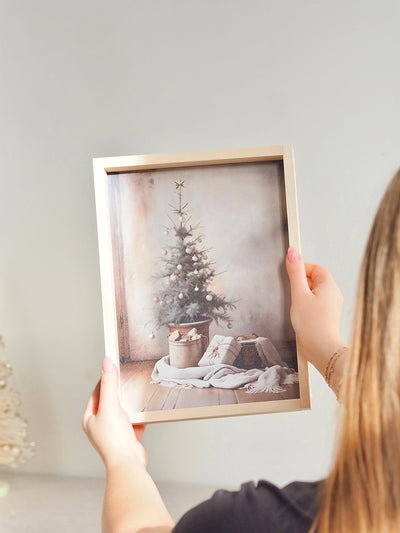 Vintage Christmas Tree Framed Print