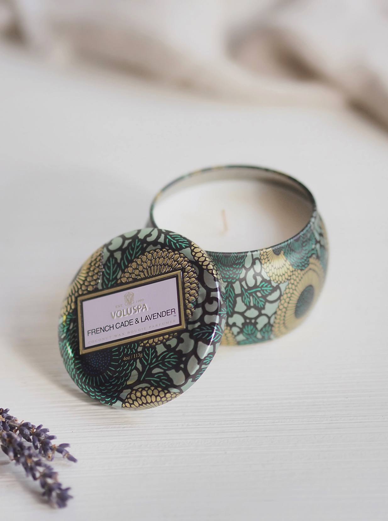 French Cade Lavender Mini Tin Candle - The Cross Decor & Design