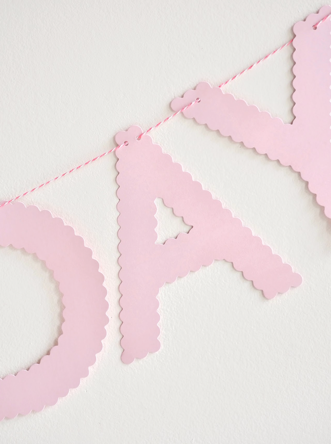 Pink Scallop Happy Birthday Garland - The Cross Decor & Design