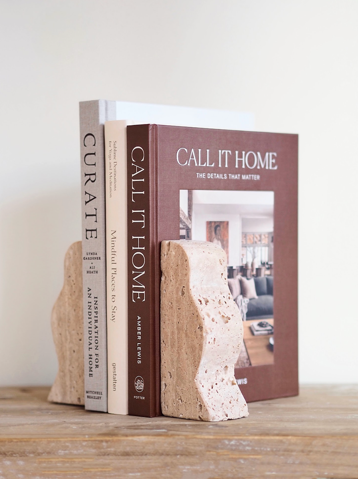 Travertine Wave Bookend Set - The Cross Decor & Design