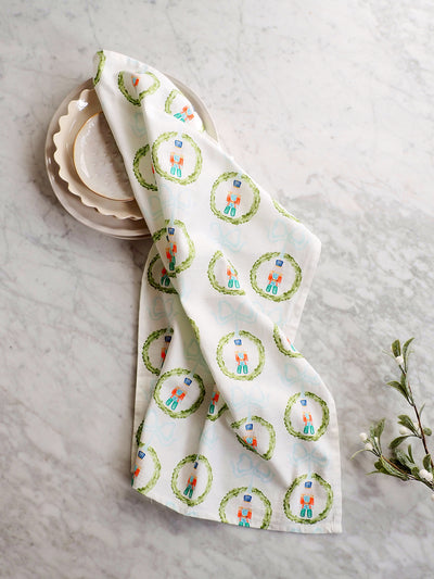 Hippopotamus & Nutcracker Tea Towel