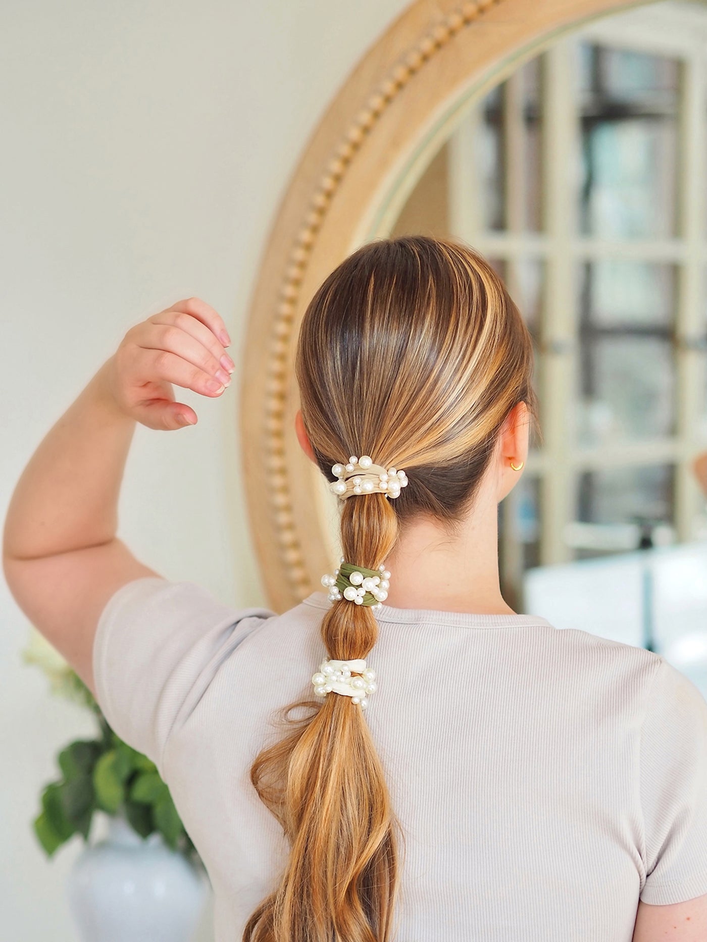 Coastal Pearl Earthy Hair Ties | Set of 6