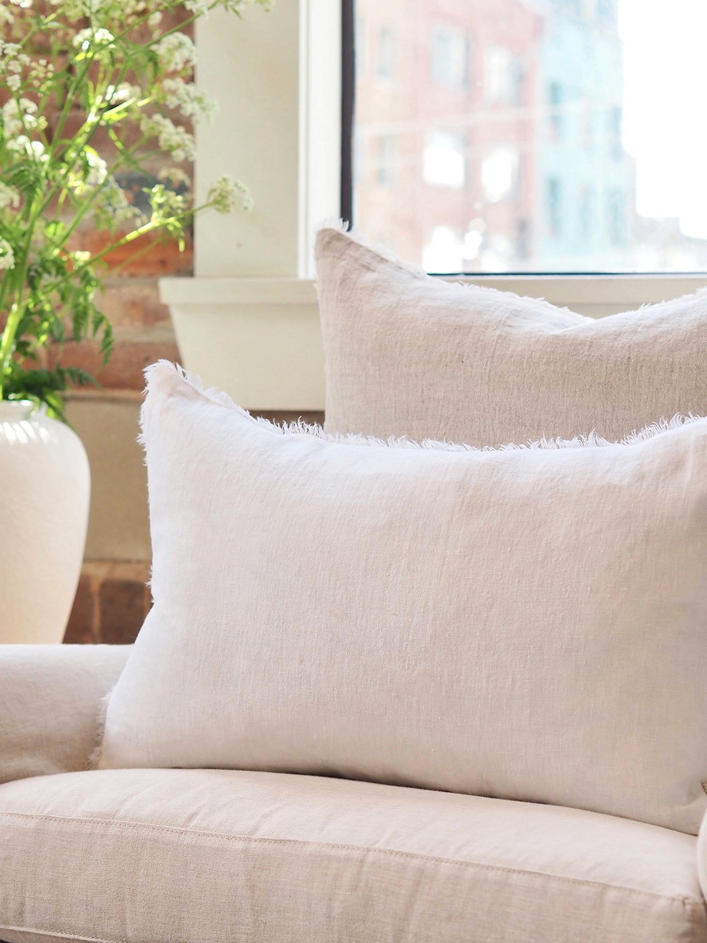 Lina Ivory Pillow | 16x24 - The Cross Decor & Design