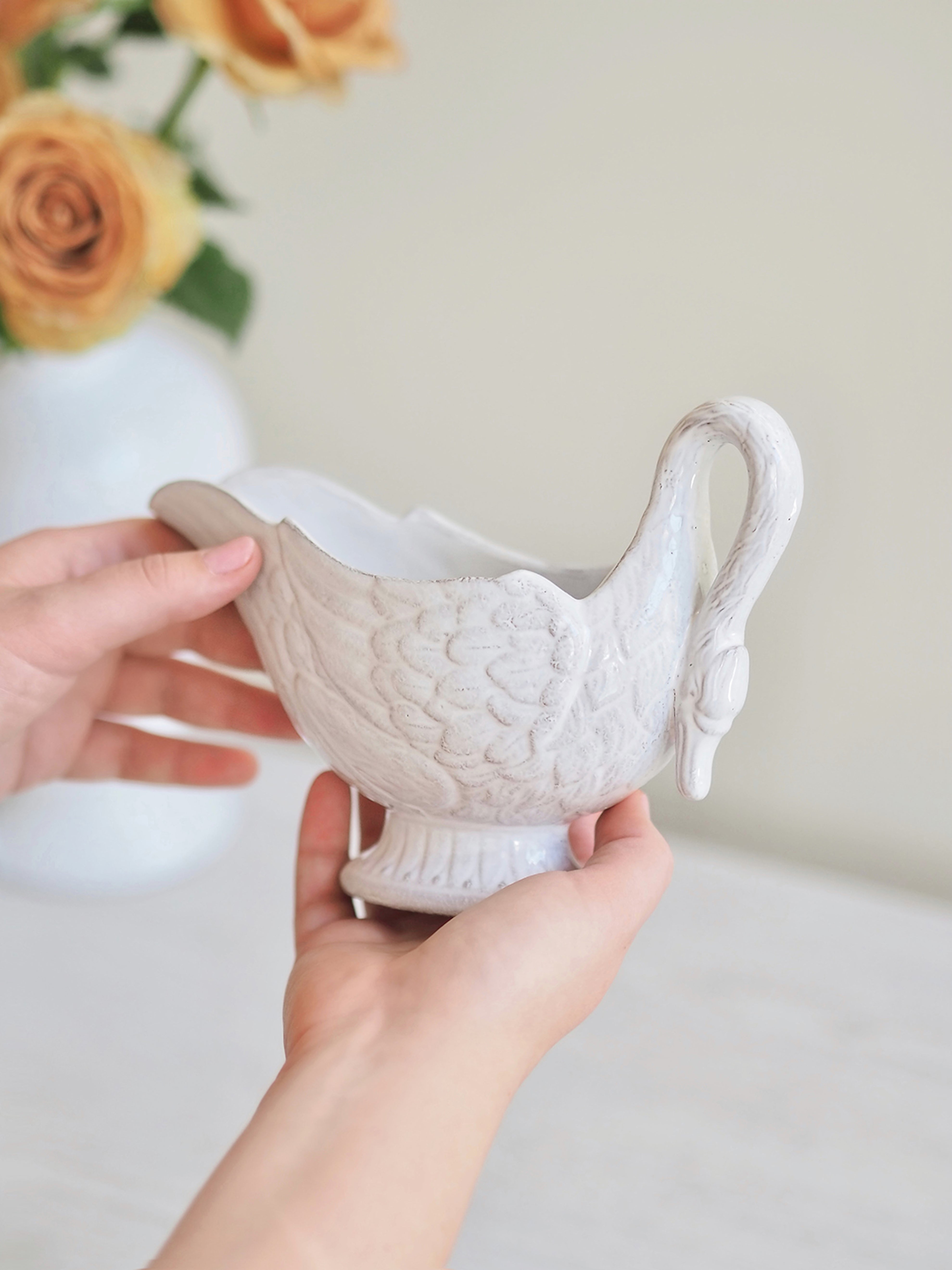Astier de Villatte | Cygne Gravy Boat | The Cross Decor & Design