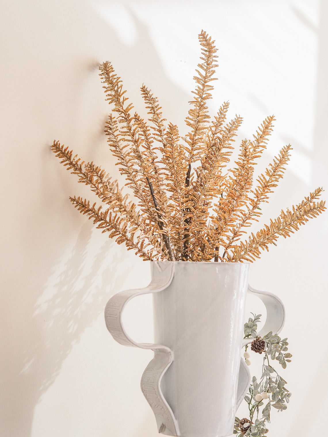 Gold Glitter Pine Stem - The Cross Decor & Design
