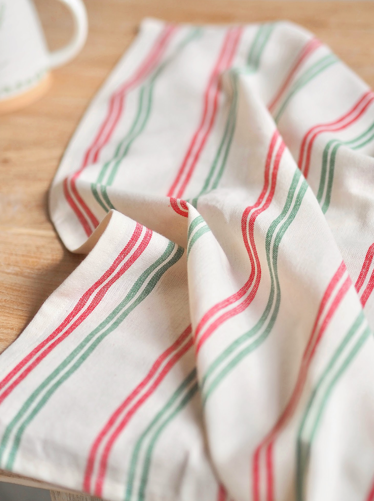 Festive Stripe Tea Towel