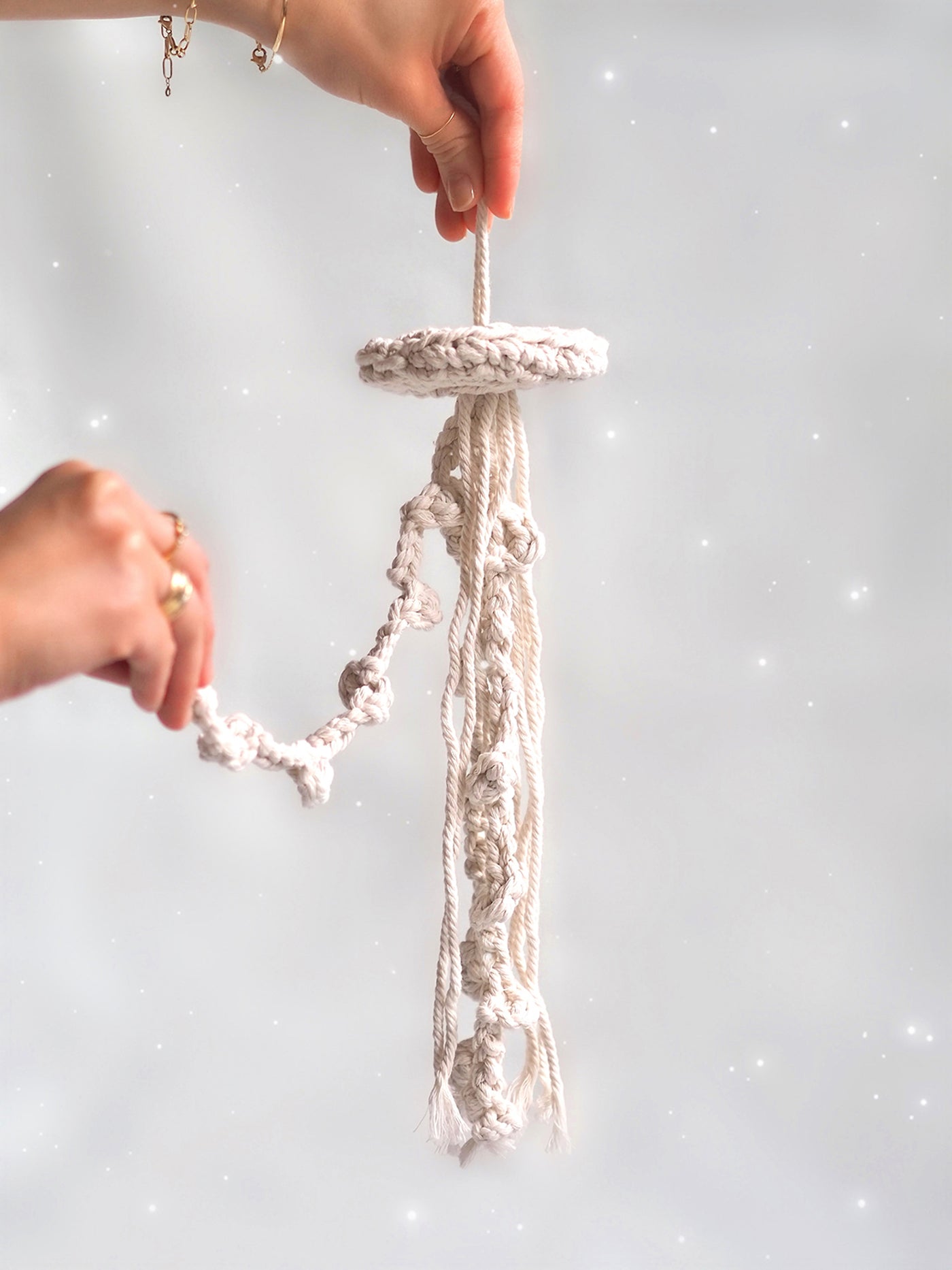 Macrame Jellyfish Ornament - The Cross Decor & Design