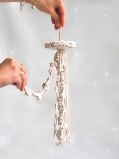 Macrame Jellyfish Ornament - The Cross Decor & Design