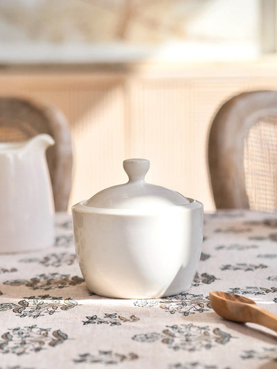 Kiran White Sugar Pot - The Cross Decor & Design