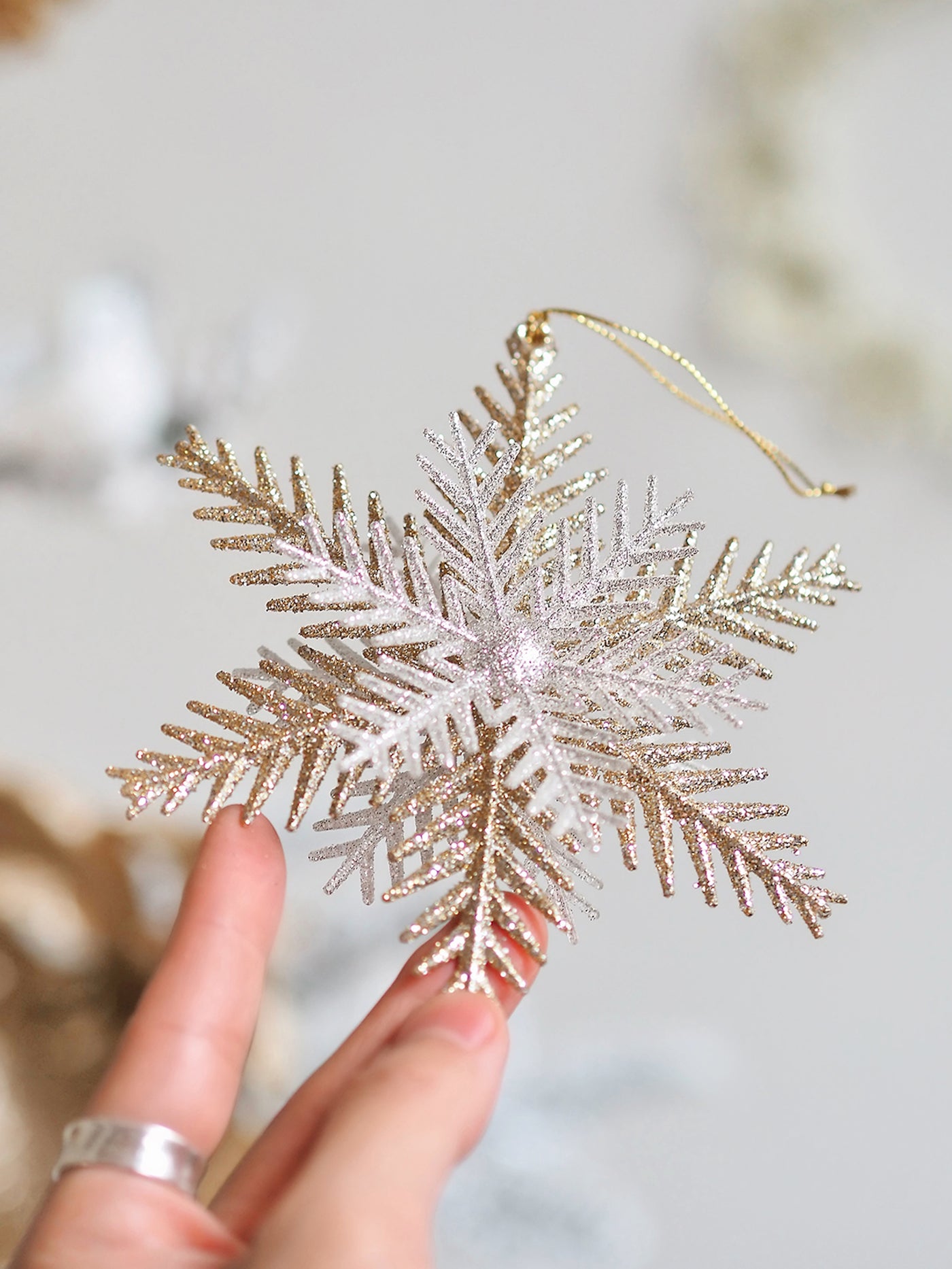 Gold & Silver Snowflake Ornament