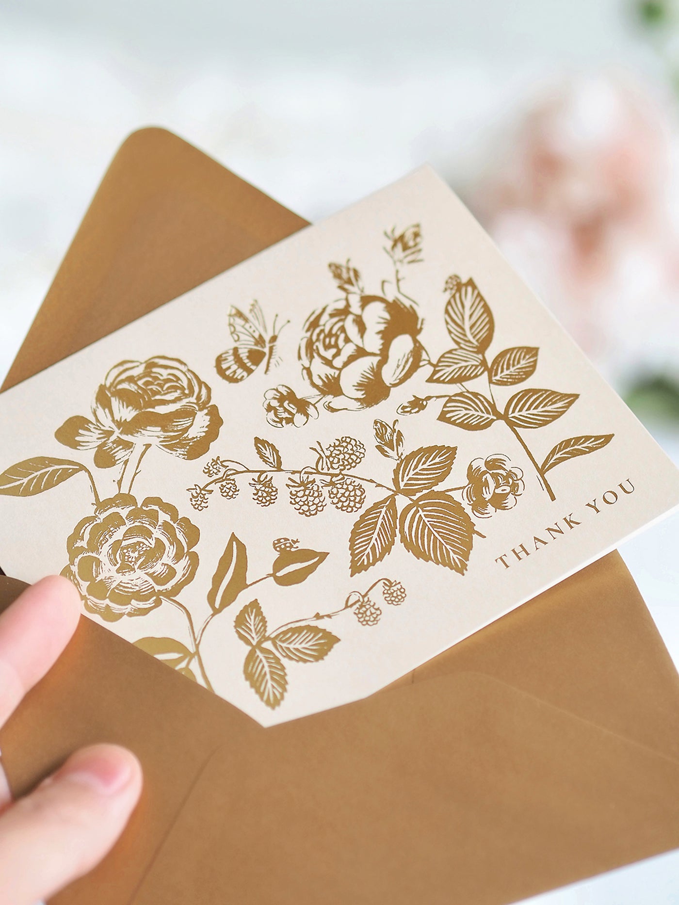 English Rose Thank You Card - The Cross Decor & Design