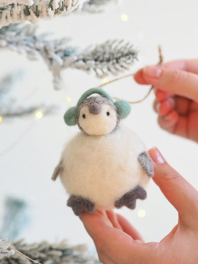 Penguin in Snowball Ornament