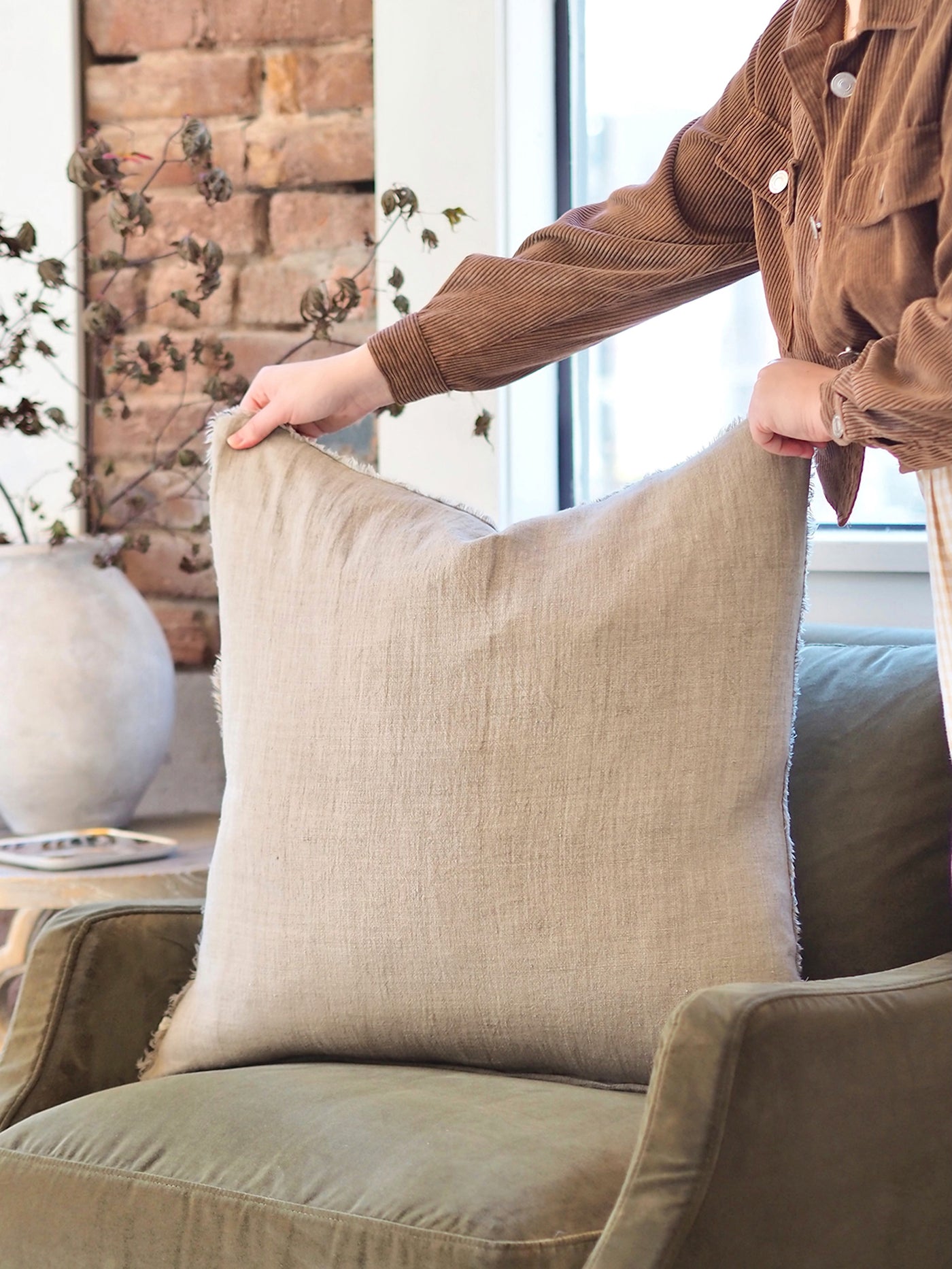 Lina Sand Pillow | 24x24 - The Cross Decor & Design