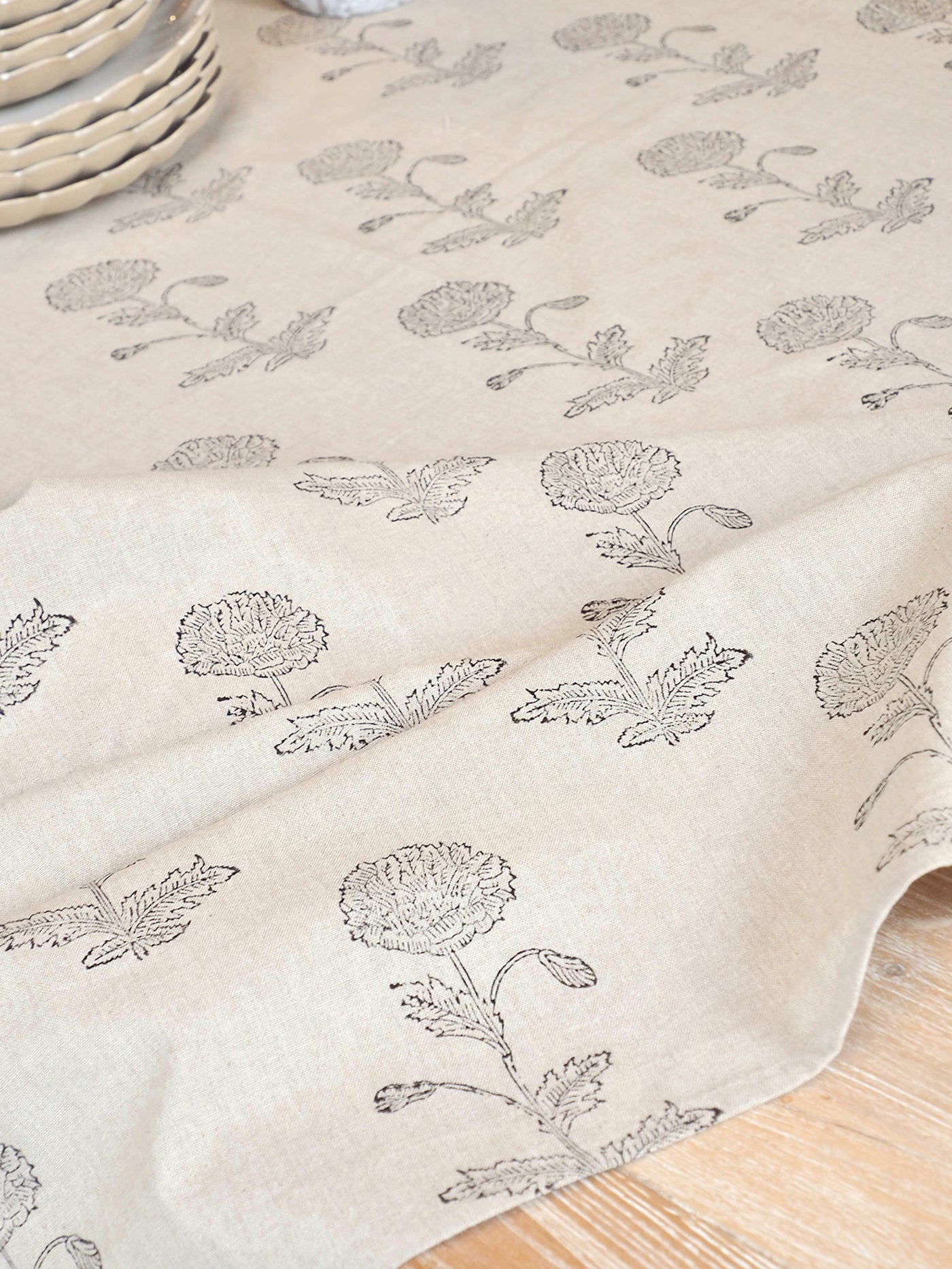 Flor Block Print Tablecloth - The Cross Decor & Design