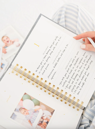 Chambray Birthday Book - The Cross Decor & Design