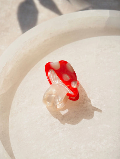 Cherry Cap Mushroom Claw Clip
