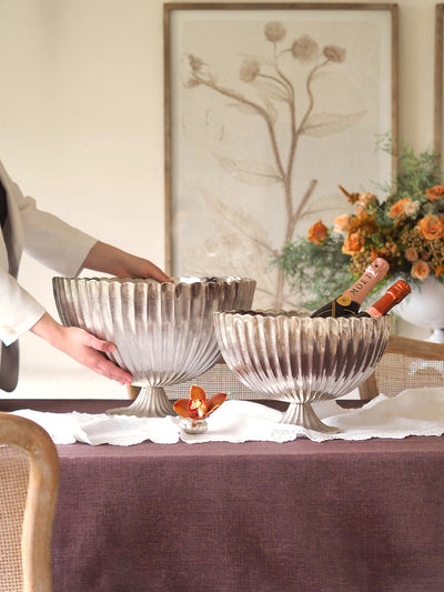 Fluted Pedestal Bowl