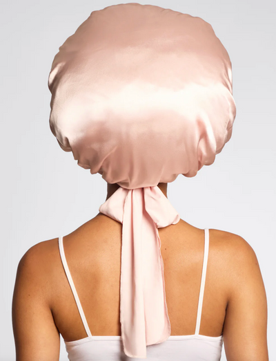 Blush Adjustable Oversized Satin Bonnet