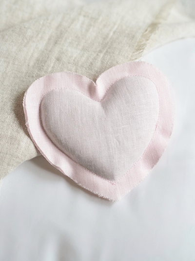 Lavender Linen Heart Sachets - The Cross Decor & Design