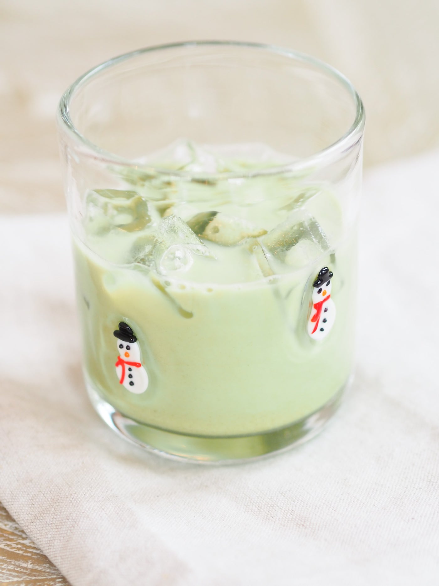 Holiday Snowman Drinking Glass
