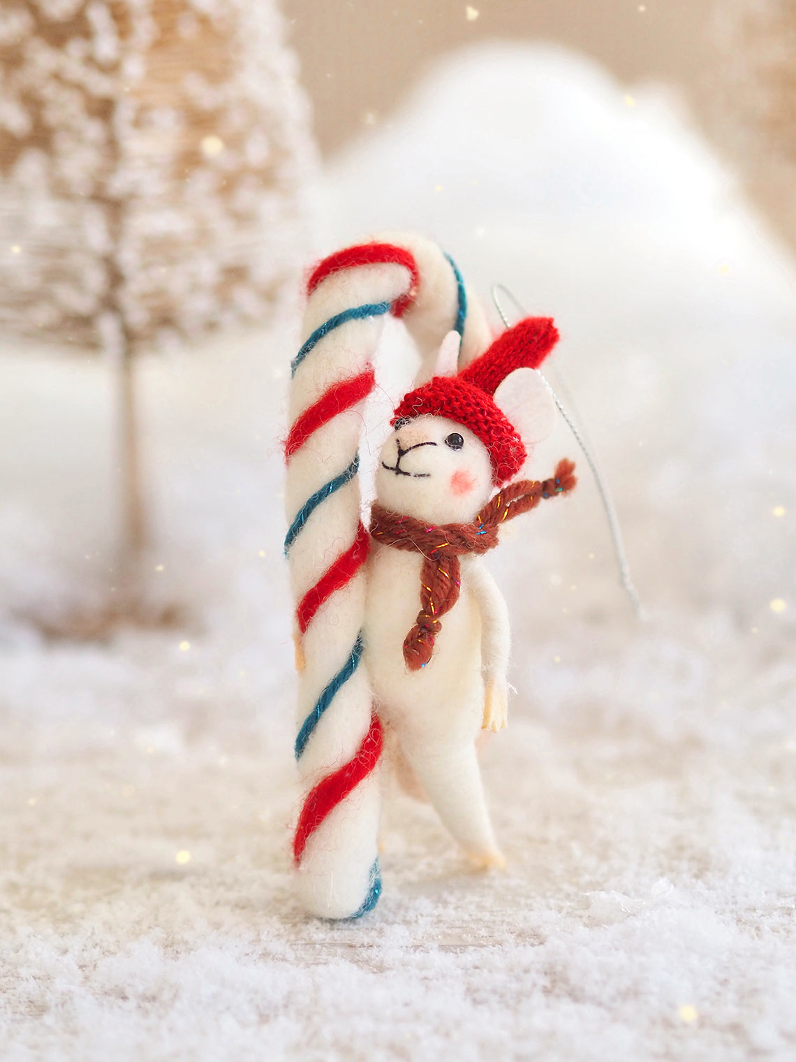 Cami Cane Mouse Ornament