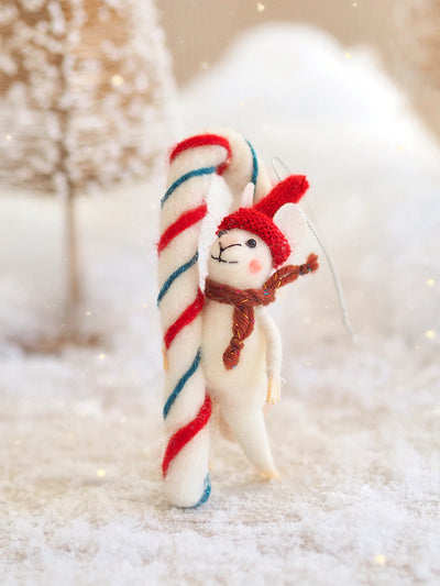 Cami Cane Mouse Ornament