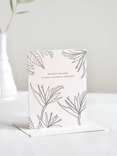 Happiness Wedding Botanical Card - The Cross Decor & Design