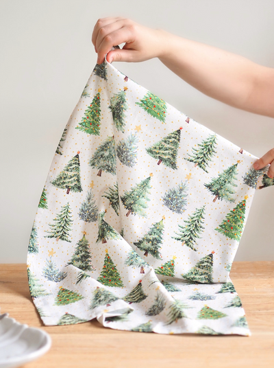 Festive Trees Tea Towel