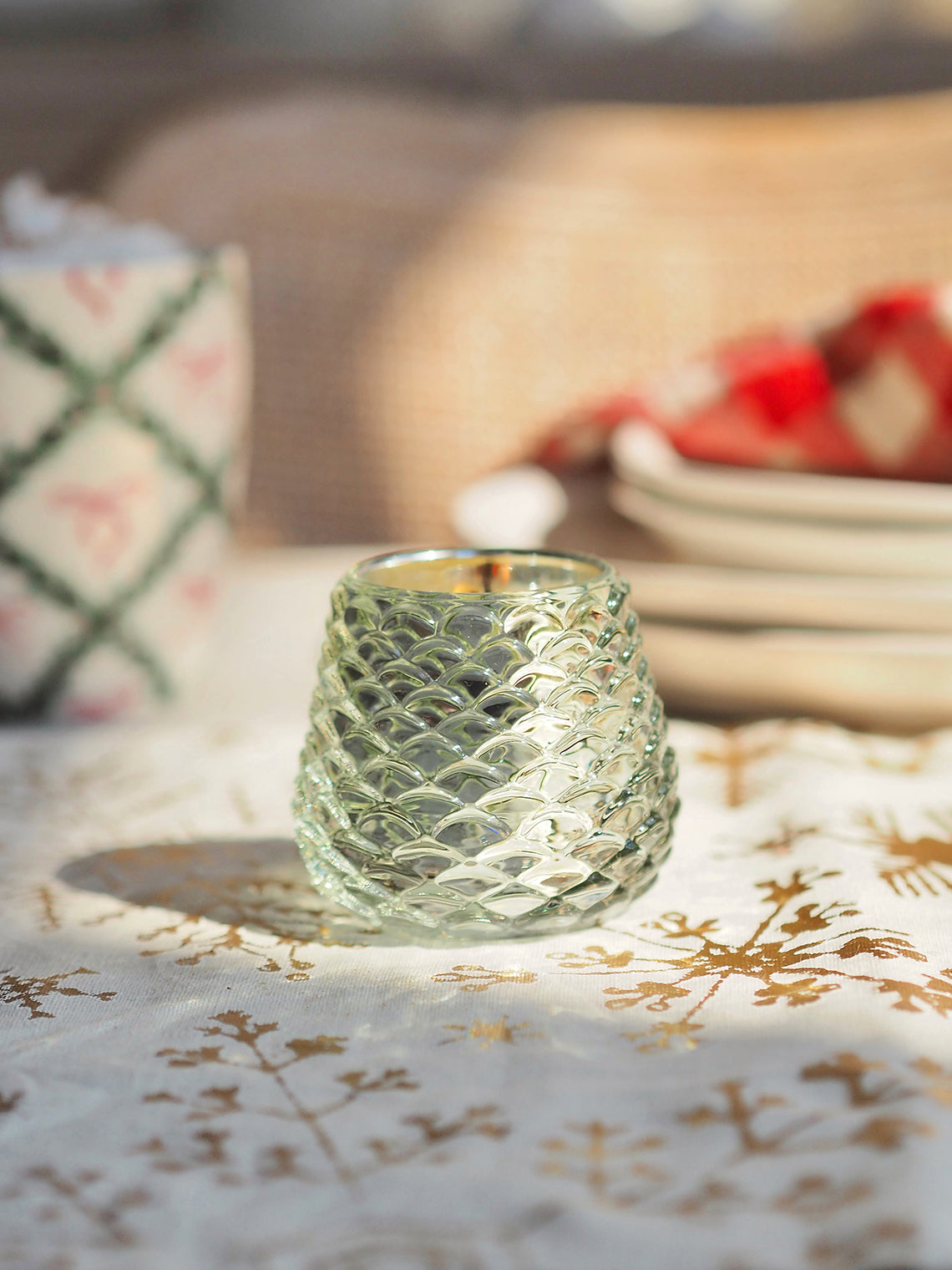 Leaves & Acorns Pinecone Votive Candle