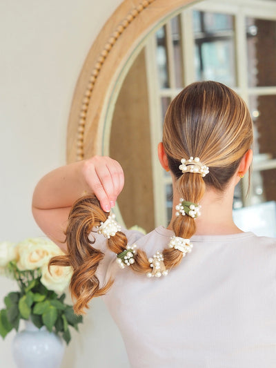 Coastal Pearl Earthy Hair Ties | Set of 6