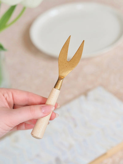Maple Wood Gold Cheese Knives - The Cross Decor & Design