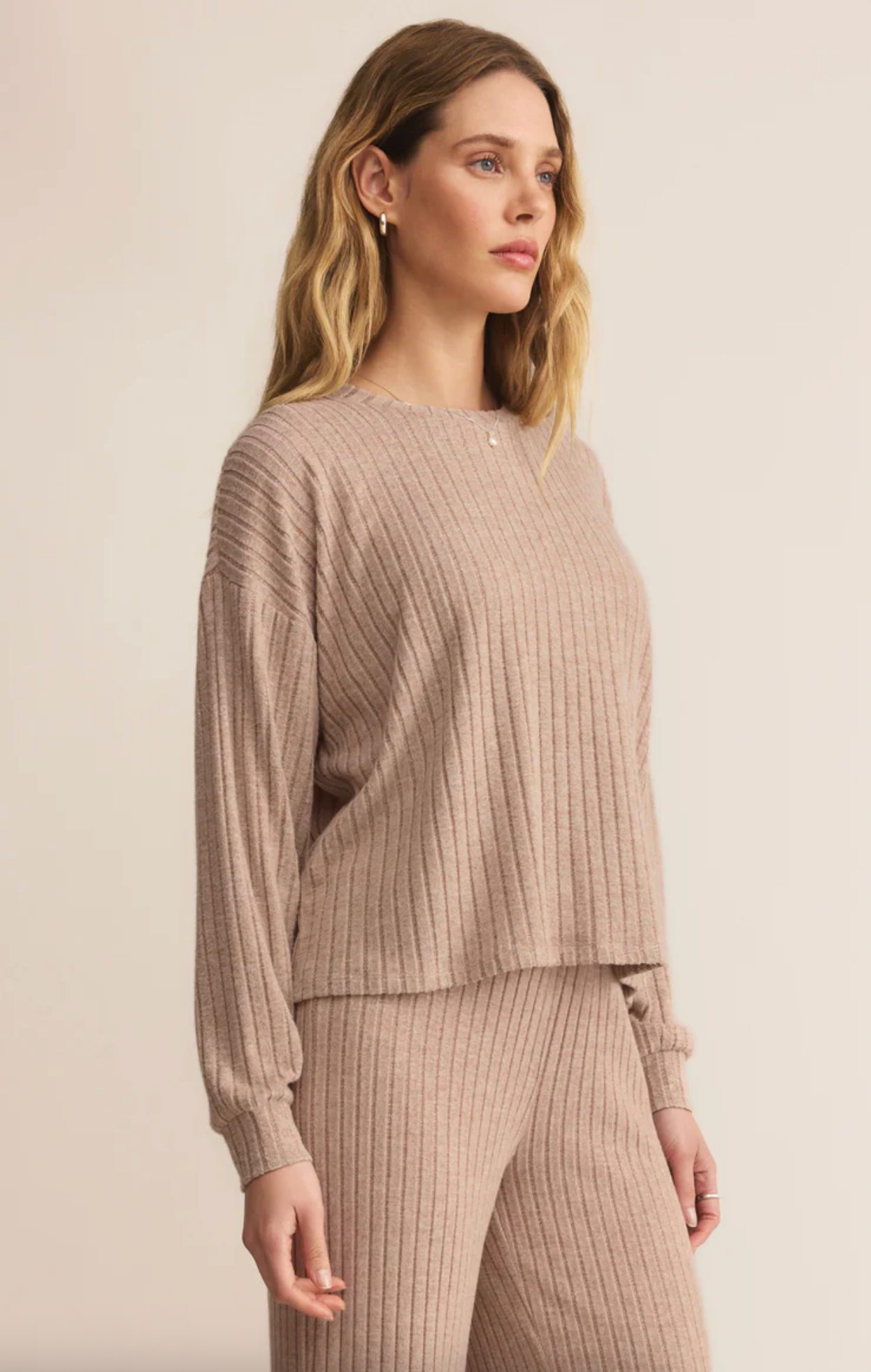 Dusty Rose Ribbed Top