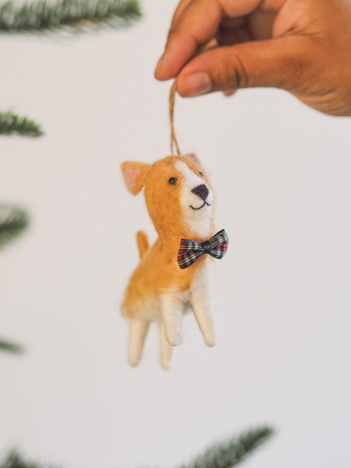 Bow Tie Corgi Ornament