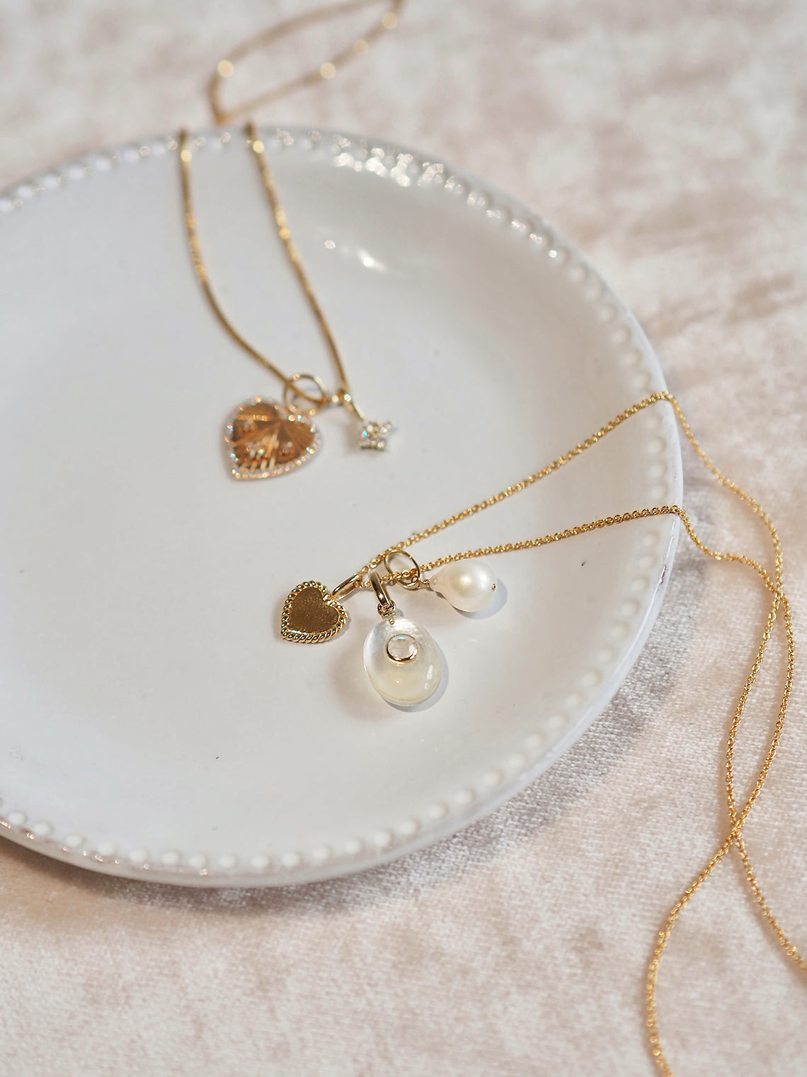 Steph Moon Heart Necklace