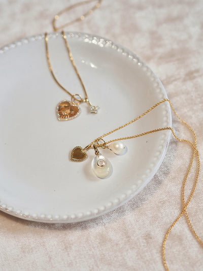 Steph Moon Heart Necklace