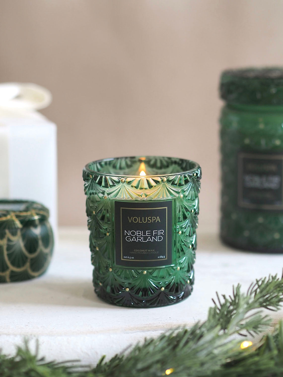 Noble Fir Garland Classic Candle - The Cross Decor & Design
