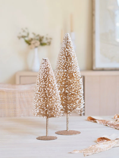 Glitter Copper Bottle Brush Trees - The Cross Decor & Design
