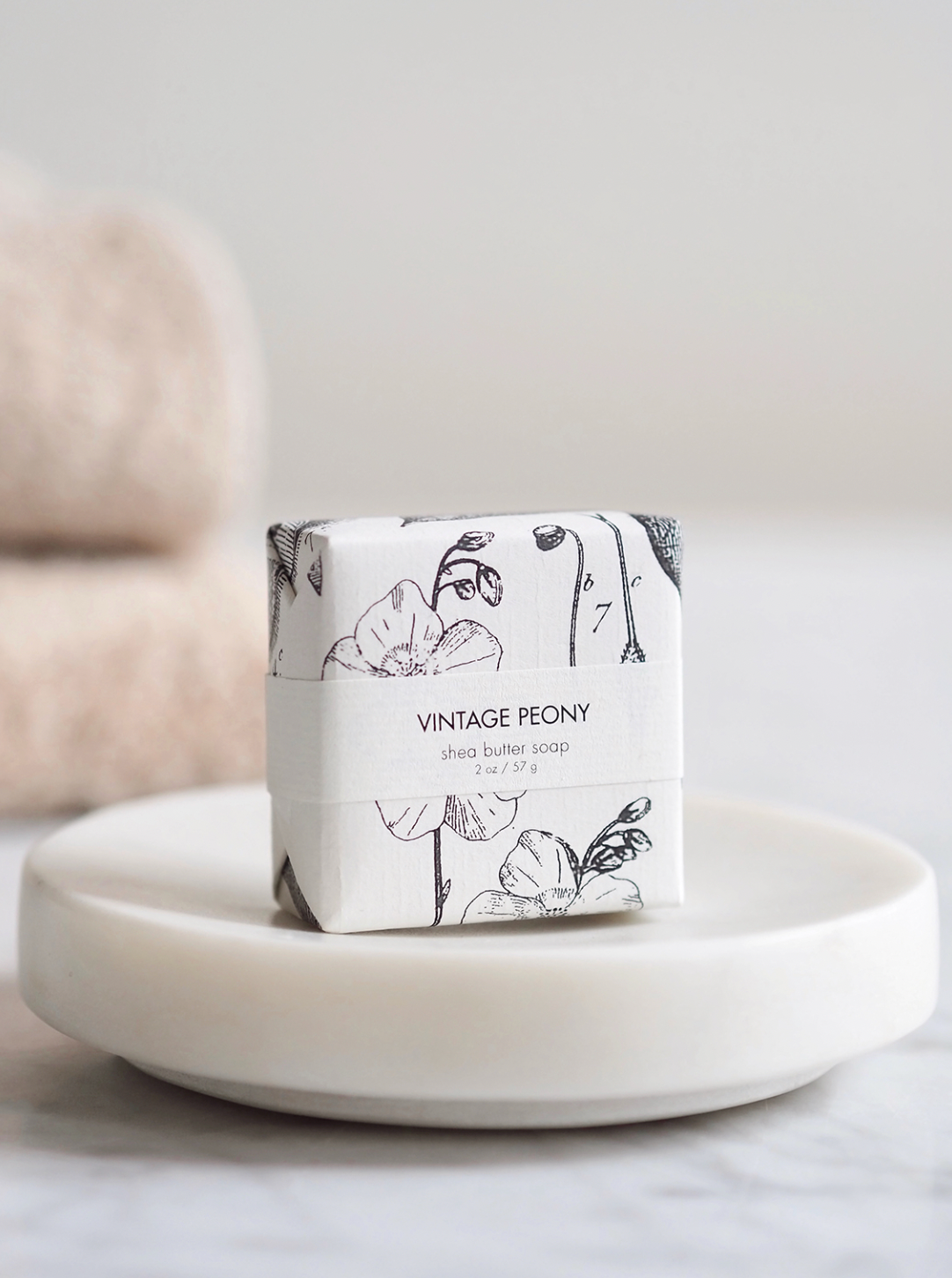 Petite Vintage Peony Bar Soap - The Cross Decor & Design