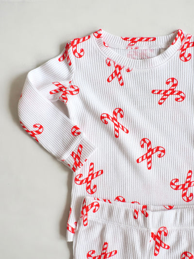 Red Candy Canes Loungewear Set