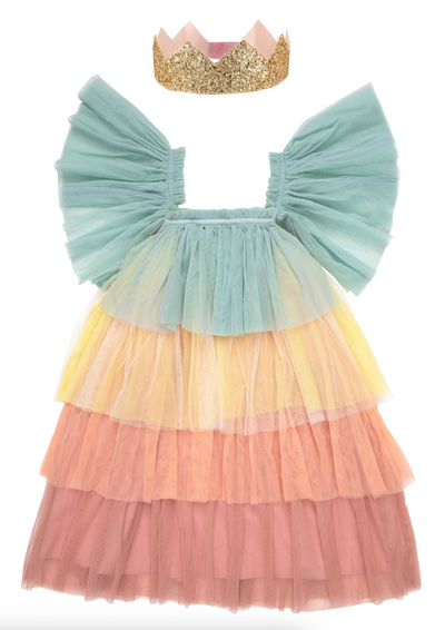 Rainbow Ruffle Princess Dress Up 3-4 Years - The Cross Decor & Design
